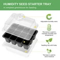 thumbnail image 3 of Caja de cultivo para invernadero de interior con 12 agujeros, bandeja de siembra, juego de caja para vivero de plantas, bandeja de germinación para jardinería para el cultivo de plantas, 3 of 10