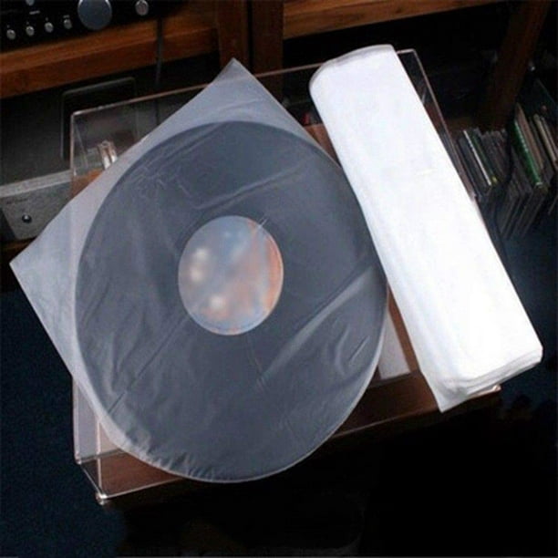 Pochettes polyéthylène pour disque vinyl 33T la boîte de 100