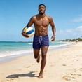 thumbnail image 5 of Boyscolos Mens Board Shorts Swimwear Summer Beach Swim Drawstring Shorts Surfing Sport Bathing Suit Athletic Gym Shorts Dark Blue XL, 5 of 6