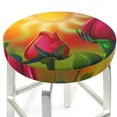 thumbnail image 6 of Goofa Rose Psychedelic Printed Stool Covers Round, Waterproof Round Bar Stool Covers Anti-Slip Round Bar Stool Seat Cover with Elastic Bands Durable -12 inch, 6 of 7