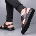 thumbnail image 2 of CHICVOMEY Men's Sandals Summer Slide Sandals with Thick Cushioned Sole Adjustable Strap Non-Slip Comfortable Beach Shoes for Walking Travel, 2 of 6