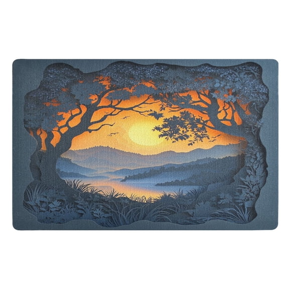 BZSMCE Floor Mats 32x20in Window Painting Creativity Doormats