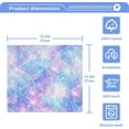 thumbnail image 5 of SKYSONIC Mermaid Washcloths Set of 6, Highly Absorbent Soft Cotton Fingertip Towels for Bathroom, Kitchen, Gym, Spa, Home Decor 12 x 12 Inch, 5 of 7