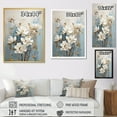 thumbnail image 4 of Designart "Blooming White And Blue Magnolias V" Magnolias Wall Art Living Room, 4 of 7