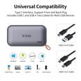 thumbnail image 4 of SSD externo SSK de 250 GB USB C 3.2 Gen2 hasta 1050 MB/s, 4 of 6