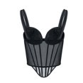 thumbnail image 3 of Gibobby Lencería de mujer Corsé Encaje Floral Bralette Bralet Bra Tank Crop Ropa interior(Negro,M), 3 of 5
