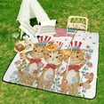 thumbnail image 6 of Patriotic Kittens Celebrate America Outdoor Picnic Blanket, Foldable Waterproof Beach Mat, Portable Beach Blanket for Beach Camping, Hiking, Family Concerts, 6 of 7