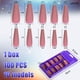 thumbnail image 3 of 100 piezas mate extra larga bailarina prensa en uñas ataúd uñas postizas color sólido cobertura completa uñas postizas mate ataúd uñas postizas con caja para mujeres niñas decoración de uñas Zhivalor  Remaches, Sujetadores y más, 3 of 7