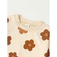 thumbnail image 4 of Infant Baby Girls 2Pcs Fall Outfits Long Sleeve Floral Print Pullover Tops Pocket Pants Set, 4 of 9