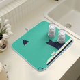thumbnail image 4 of Yayeee Drying Mat for Kitchen Counter Dishes Microfiber Coffee Decorative Pad, Green Cat, 4 of 9