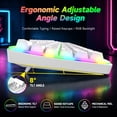 thumbnail image 3 of Wired RGB Keyboard and Mouse Combo, Mechanical Feel Anti-ghosting Keyboard and 6400 DPI Mouse, USB Plug & Play, for PC Laptop Mac Office Gaming (White), 3 of 9