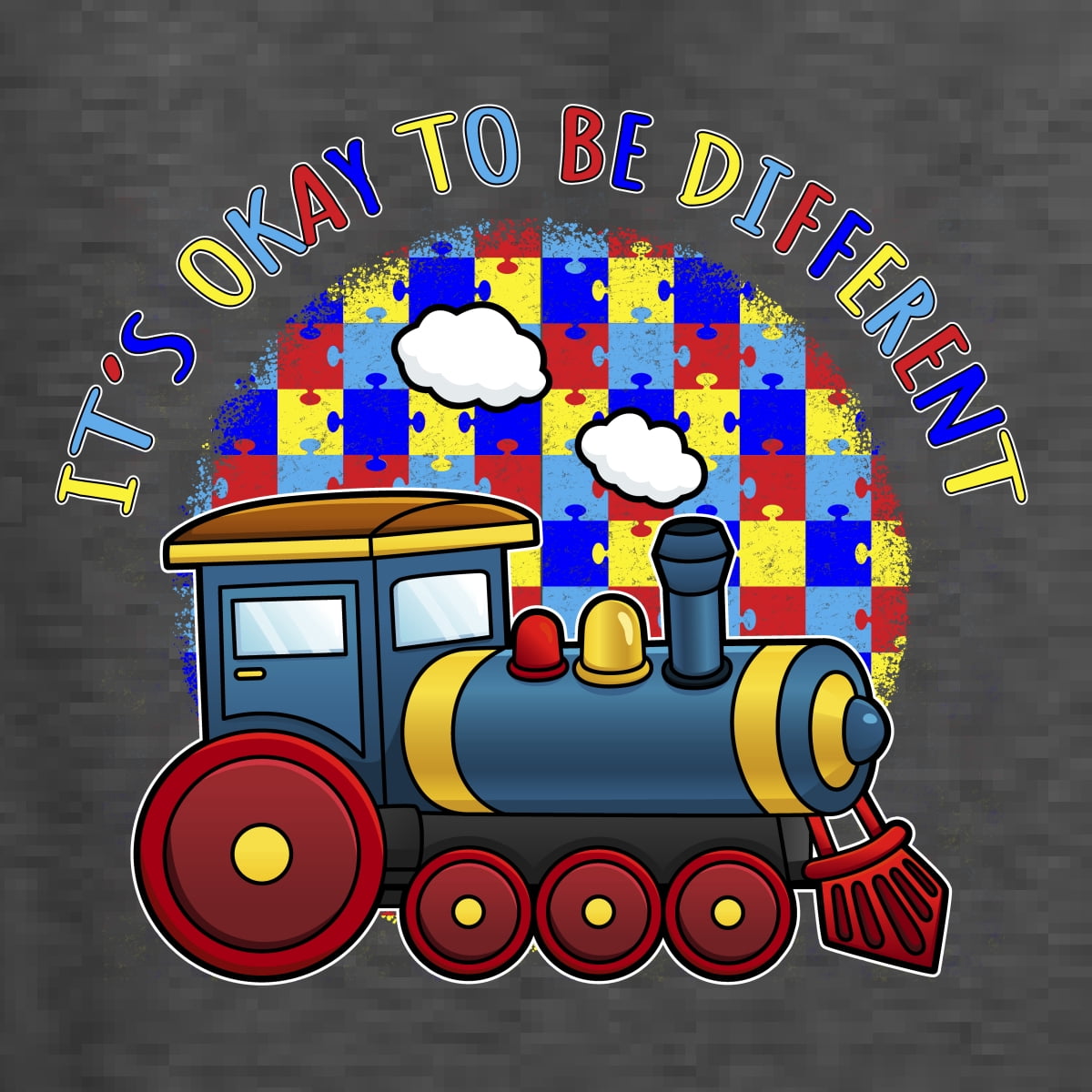 Wild Bobby Its Okay to Be Different | Train Autism Awareness Men Long Sleeve Shirt