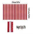 thumbnail image 2 of 2 Pcs Red and White Striped Plastic Tablecloth Waterproof Rectangle Tablecloth for Holiday Party Picnic Decoration, 54" x 107", 2 of 5