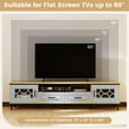 thumbnail image 4 of Barara King Farmhouse Entertainment Center with 2 Drawers for TVs up to 80 Inch, TV Console Table for Living Room, Home Office, Oak & Gray, 4 of 8