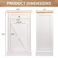 thumbnail image 4 of Tolead Kitchen Single Trash Cabinet Tilt Out Free Standing Storage Can with Hideaway Drawer and Countertop, Wood, White, 4 of 9