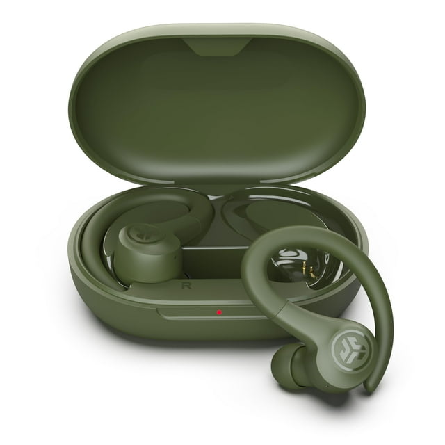 JLab Go Sport+ Wireless Workout Earbuds Featuring C3 Clear Calling, Secure Earhook Sport Design, 32+ Hour Bluetooth Playtime, and 3 EQ Sound Settings (Green)