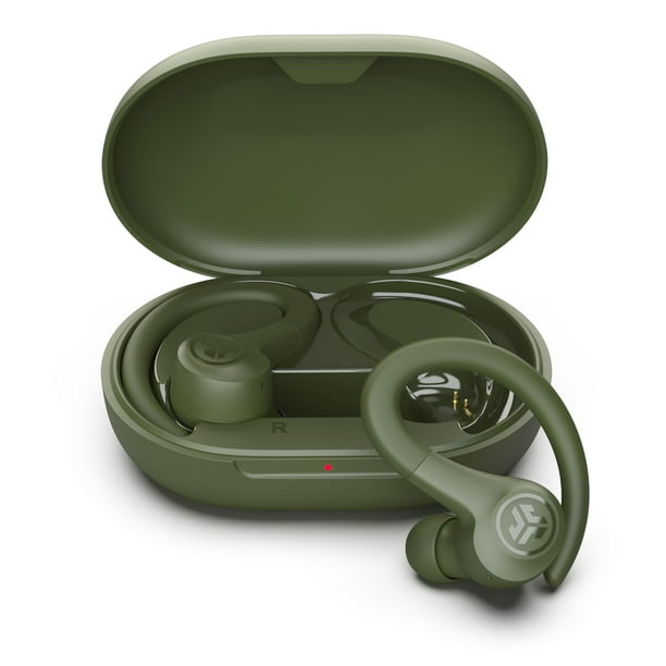 JLab Go Sport+ Wireless Workout Earbuds Featuring C3 Clear Calling, Secure Earhook Sport Design, 32+ Hour Bluetooth Playtime, and 3 EQ Sound Settings (Green)