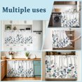 thumbnail image 6 of Eucalyptus Leaves Cabinet Curtains 32"W x 55"L,Dustproof Sink Skirt Curtain for Kitchen Bathroom,Botanical Floral Plants Birds Country Adhesive Desk Skirt Door Cover Curtains for Pantry Office Closet, 6 of 8