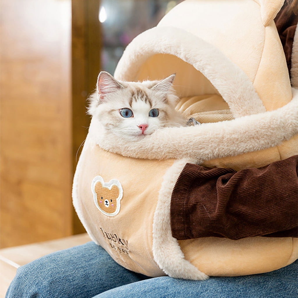 Carrier for Outdoor Walking Winter Autumn Warm Travel Carriers Portable Carrier Backpack Chest Bag Kitten Supply