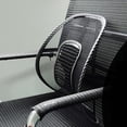 thumbnail image 4 of Cojín de malla ventilado para respaldo lumbar de silla de oficina y asiento de automóvil, cojín de malla negra para el conductor del automóvil, 4 of 5