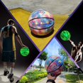 thumbnail image 3 of Basketball, Glow in the Dark Basketball, Glowing Composite Leather Luminous Basketball Gift for Youth, Men, Women, Indoor-Outdoor Night Basketball Size 7(29.5") / 6(28.5") / 5 (27.5") with Pump, 3 of 7
