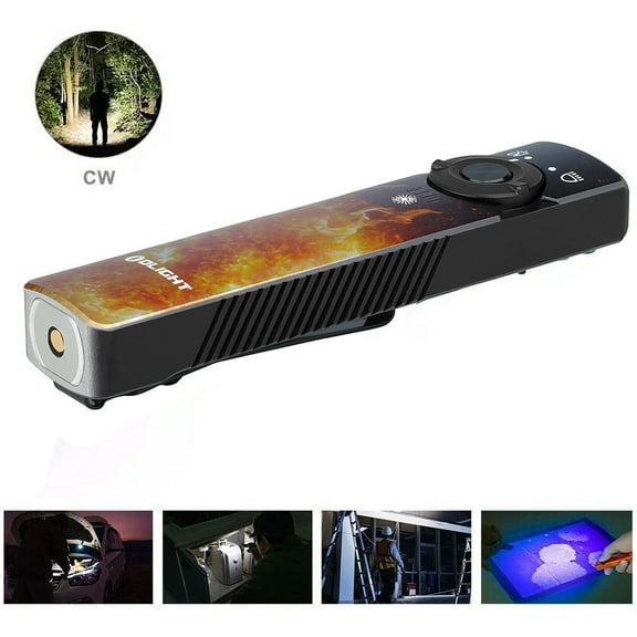 Olight Arkfeld UV Sunburst UV   White LED Flashlight, 1000 Lumens, 5 Brightness, Cool White