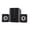 Black, variant on Rupoun Computer Speakers, 2.1 Channel Wired Subwoofer System with Mini Desktop Soundbar, Superior Bass for PC, Laptop, and Smartphone, Black