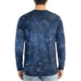thumbnail image 5 of Men's Fashion Printed Round Neck Long Sleeve Bottoming Shirt Top with Christmas Snow Night Print for Seasonal Outfits and Daily Wear - Soft and Warm Men's Base Layer,Dark Blue,4XL, 5 of 7