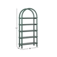 thumbnail image 6 of Walker Edison Modern Arched Open Shelf Bookcase, Green, 6 of 14
