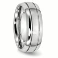 thumbnail image 4 of Cobalt Polished and Satin Grooved 8mm Band, 4 of 11