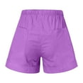 thumbnail image 7 of FAVIPT Summer Shorts for Women with Pockets Quick Dry Shorts Plus Size Loose Fit Shorts Drawstring Elastic Waist Shorts Running Athletic Gym Lounge Shorts Purple,XXXL, 7 of 7