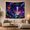 Alien Saucer, variant on Mountain Lake Fantastical with Alien Neon Calm Body, Mystical Fantasy for Space Lovers, Galaxy Room Decor, Graduation Gift, Tapestry Wall Hanging for Bedroom and Dorm