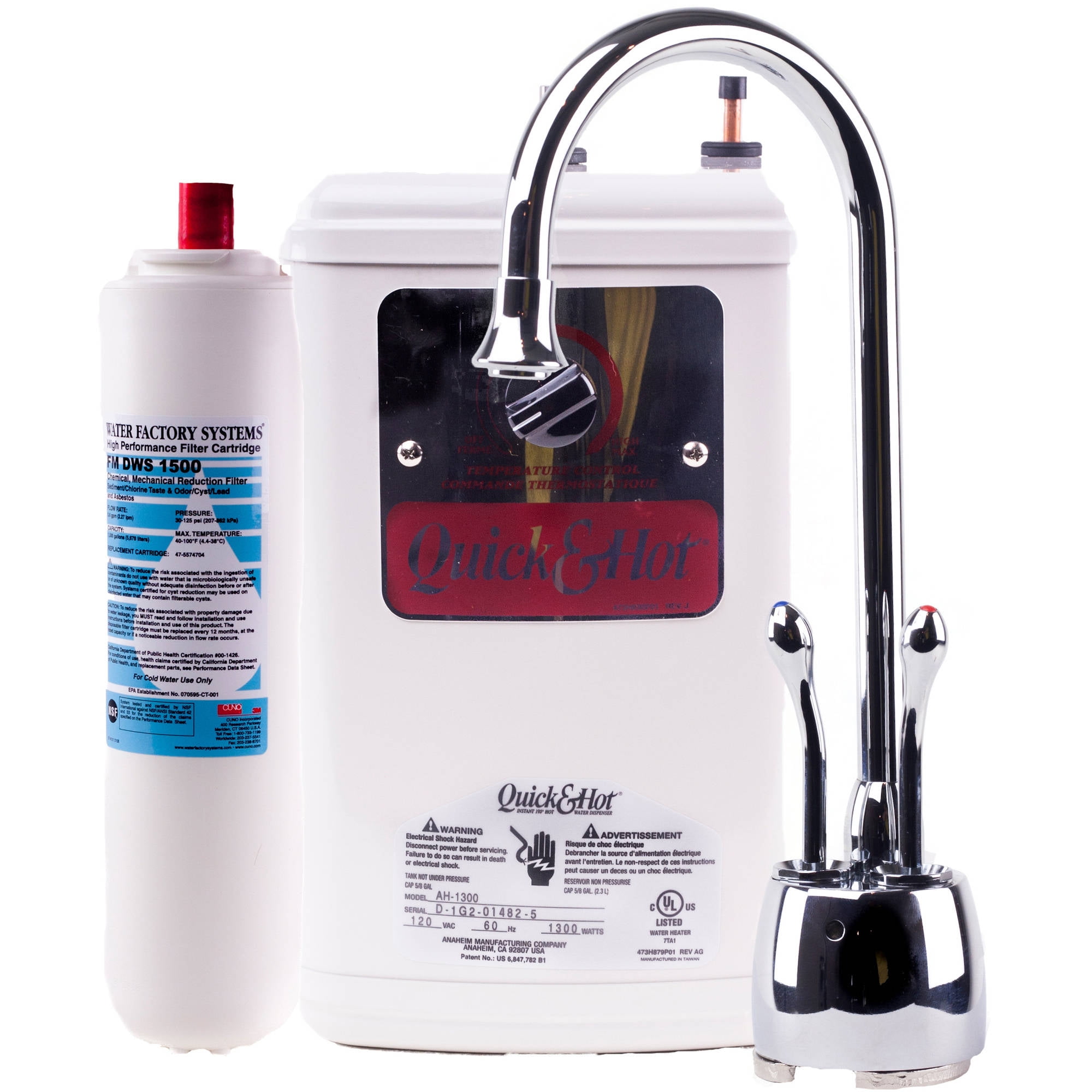 Waste King Hot and Filtered Water Dispenser, Chrome