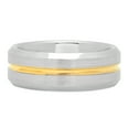 thumbnail image 3 of Men's Two-Tone Cobalt and Gold Plated 8mm Comfort Fit Wedding Ring, Size 7, 3 of 7