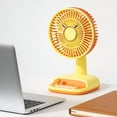 thumbnail image 4 of Rewenti Candy Color Mini Desktop Fan Usb Rechargeable, Small Desk Fan for office Home Summer Cooling Gift, 4 of 5
