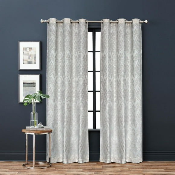 Hometrends Farley 84" Light Filtering Grommet Window Curtain Panel, Ivory