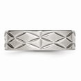thumbnail image 3 of Stainless Steel Brushed and Polished Diamond-cut 6.50mm Band Size: 8; for Adults and Teens; for Women and Men, 3 of 6