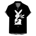 thumbnail image 3 of toraway Chemises Graphiques pour Hommes Mode Décontractée Imprimé de Pâques Manches Courtes TTTG, 3 of 3