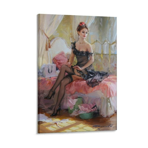 Artist Konstantin Razumov Poster 4 Vintage Woman Canvas Wall Art Print For Room Aesthetic And Decor Poster For Bedroom Living Room Bathroom Kitchen Office Decor