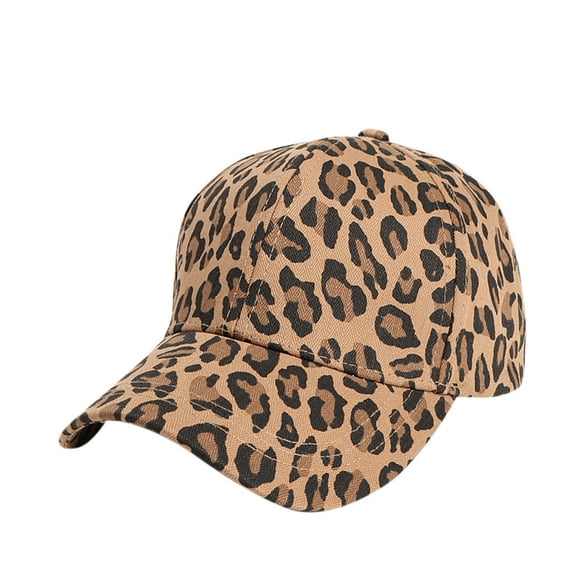Alkepwun Womens Baseball Caps Unisex Fashion Casual Leopard Print Versatile Vintage Soft-Top Classic Cotton Adjustable Strap Hat Outdoors Sun Hats