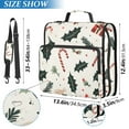 thumbnail image 2 of FORMRS Zipper Binder with Shoulder Strap 1.5-inch Ring 500 Sheet Capacity File Bag, White Christmas Holly, 2 of 5