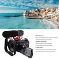 thumbnail image 3 of Videocámara 4K 30MP, Cámara DV Con Zoom 32x Wifi 3.0IPS Pantalla Táctil De Rotación Visión Nocturna IR Con Capucha Para Grabar La Vida, 3 of 7
