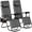 Gray, variant on Ataujin Set of 2 Patio Lounge Chair Outdoor with Pillow & Cup Holder Tray, Adjustable Reclining Chair, Folding Portable Camping Chair for Deck, Beach, Yard, Garden