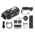 thumbnail image 2 of 4K Digital Video WiFi DV Recorder 56MP 18X Digital Zoom 3.0 Inch IPS Touchscreen Supports Face Detection IR -shake with 2pcs Batteries + Remote Control + Carry Bag + External Microphone, 2 of 7