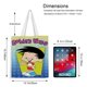 thumbnail image 5 of Bobby's World Bolso de tela con estampado de lienzo para mujer, bolsa de compras reutilizable y estética, con cremallera interior, regalo para mujer,40*40cm., 5 of 6