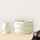 thumbnail image 3 of Cuenco japonés de cerámica para matcha, soporte para batidor de matcha para té verde y polvo de matcha. Verde Mate, 3 of 8