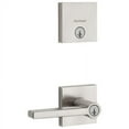 thumbnail image 2 of Kwikset 991 Halifax Keyed Door Lever and Sgl Cyl Deadbolt Combo Pack in SN, 2 of 8