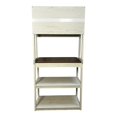 thumbnail image 3 of Baking Rack - White and Country Brown Shelving Unit with Microwave Support and Coffee Bar, Freestanding Pantry/Dining Room, 3 of 5