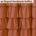 thumbnail image 6 of Seasonwood Farmhouse Shower Curtain with Hooks,Fabric Cute Ruffle Shower Curtain with Buttons & Ruffles for Bathroom Decor,Darkorange,72"x72", 6 of 6