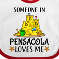 thumbnail image 4 of Inktastic Someone in Pensacola Loves Me Beach Vacation Boys or Girls Baby Bib, 4 of 4